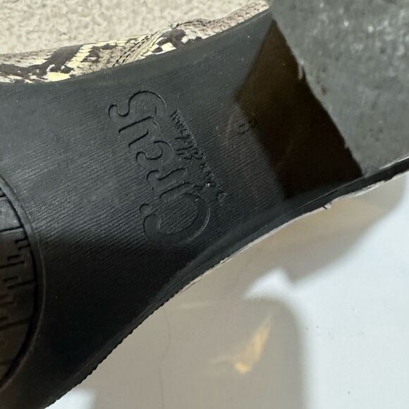 Circus by Sam Edelman Snakeskin Print Block Heel Boots Booties Sz 9 - Picture 7 of 13